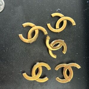 Vintage authentic Chanel lot of 5 broken CC from bags